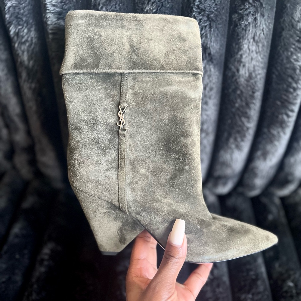 Saint Laurent suede boots